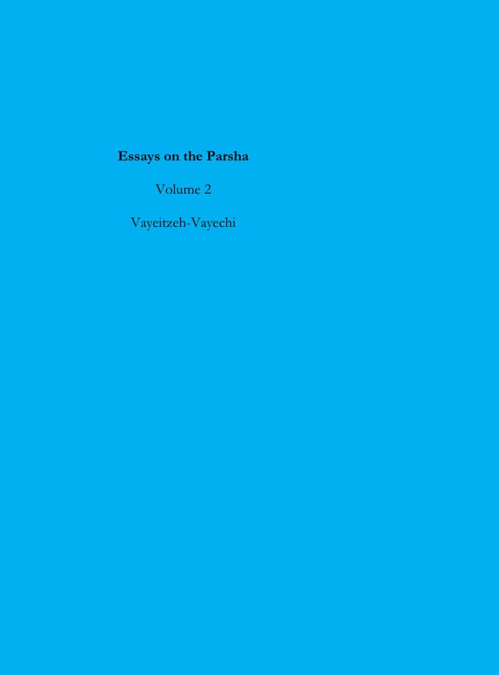 Essays on the Parsha, Volume 2: Vayeitzei – Vayechi